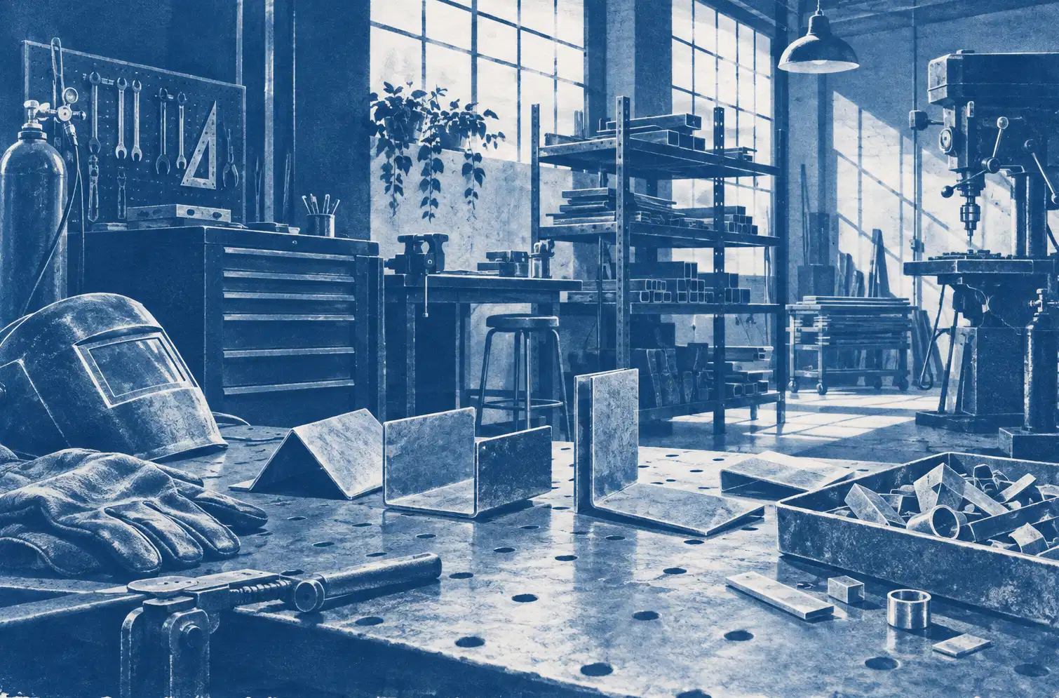 Illustration of fabrication businesses and their working space